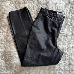 Leather Vintage 90s Tower Hill Black High Rise Pants/Trousers — Size 18